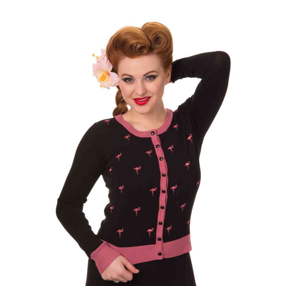 Dancing Days - GOLDEN TOUCH Cardigan - Black/Pink